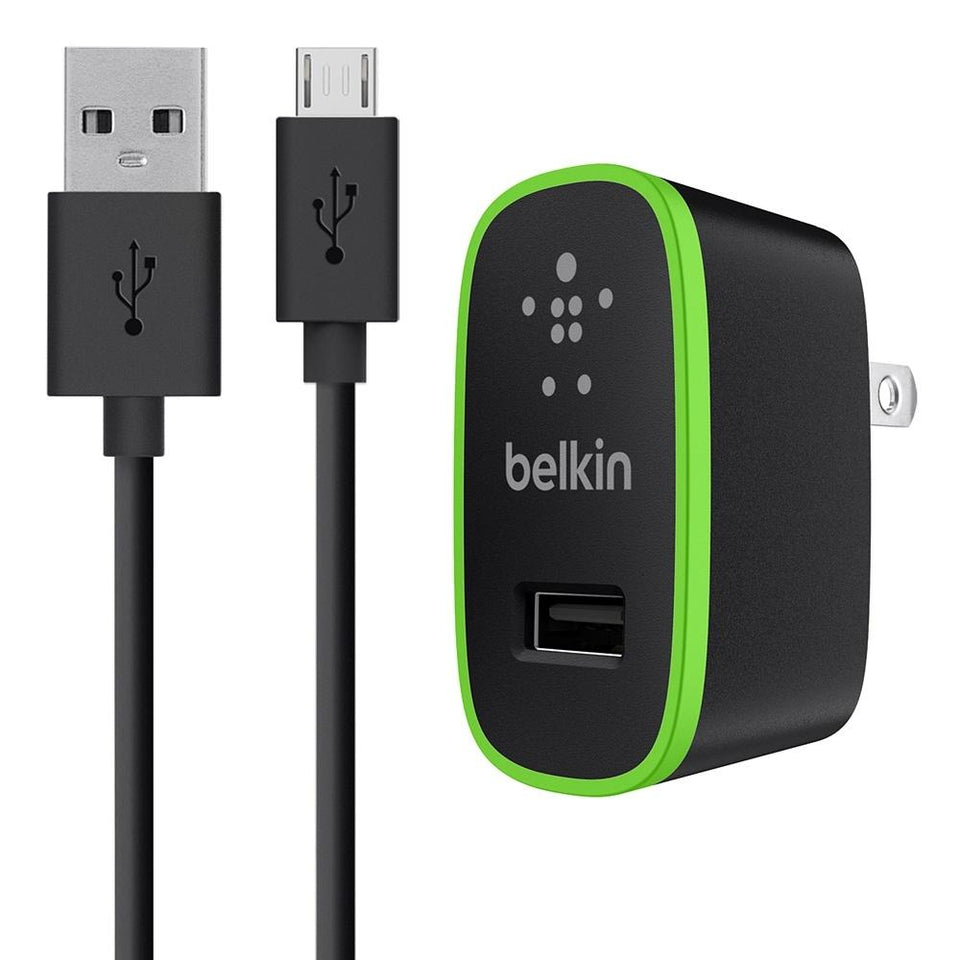Belkin Cargador de Pared F8M886TT04-BLK, 2.4A, 1x USB 2.0, Negro/Verde