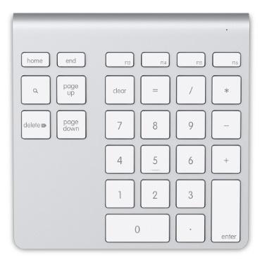Belkin Teclado Numérico YourType, Inalámbrico, Bluetooth, Plata/Blanco