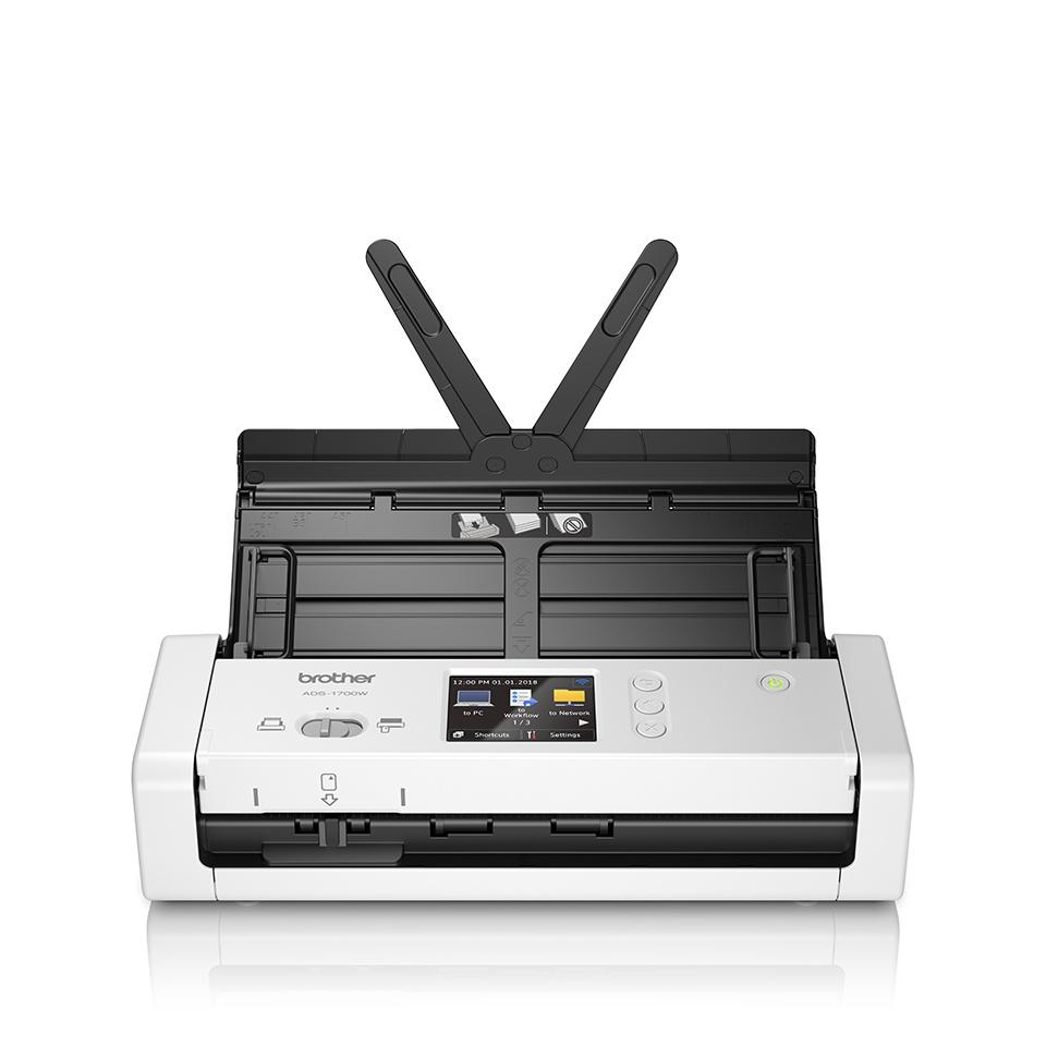 Scanner Brother ADS-1700W, 600 x 600DPI, Color, USB 3.0, WiFi, Negro/Blanco