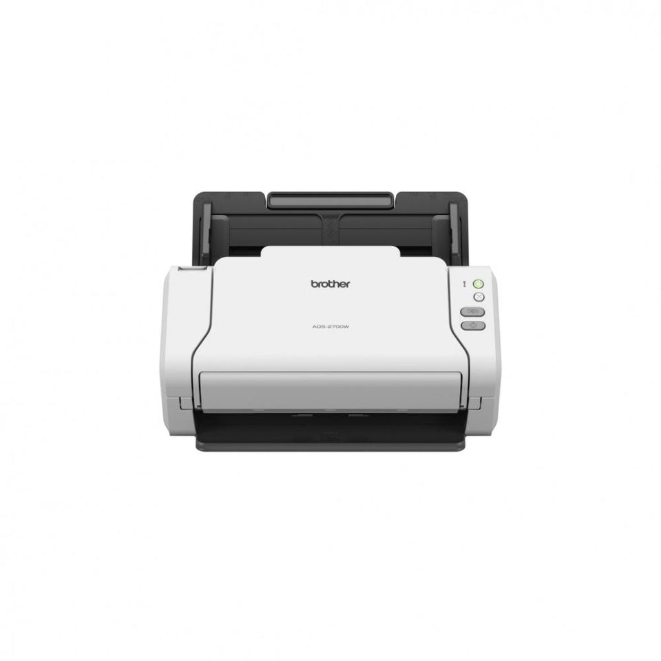 Scanner Brother ADS-2700W, 600 x 600DPI, Color, USB 2.0, WiFi, Negro/Blanco