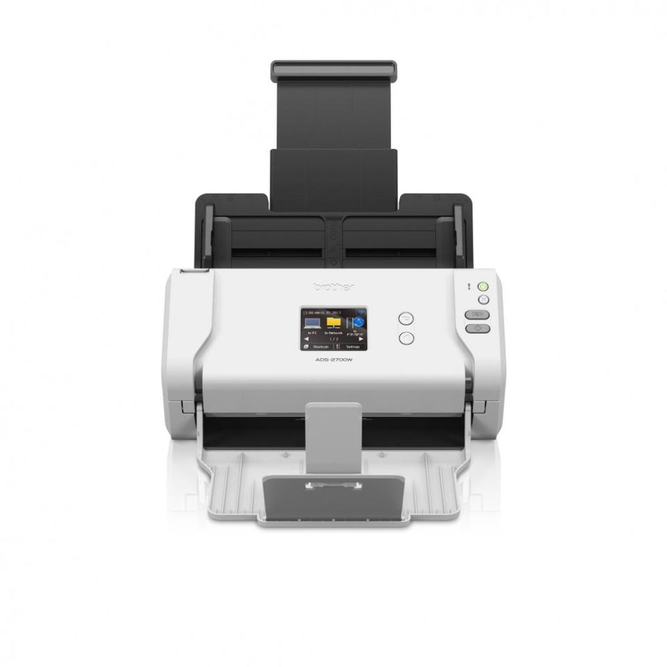 Scanner Brother ADS-2700W, 600 x 600DPI, Color, USB 2.0, WiFi, Negro/Blanco
