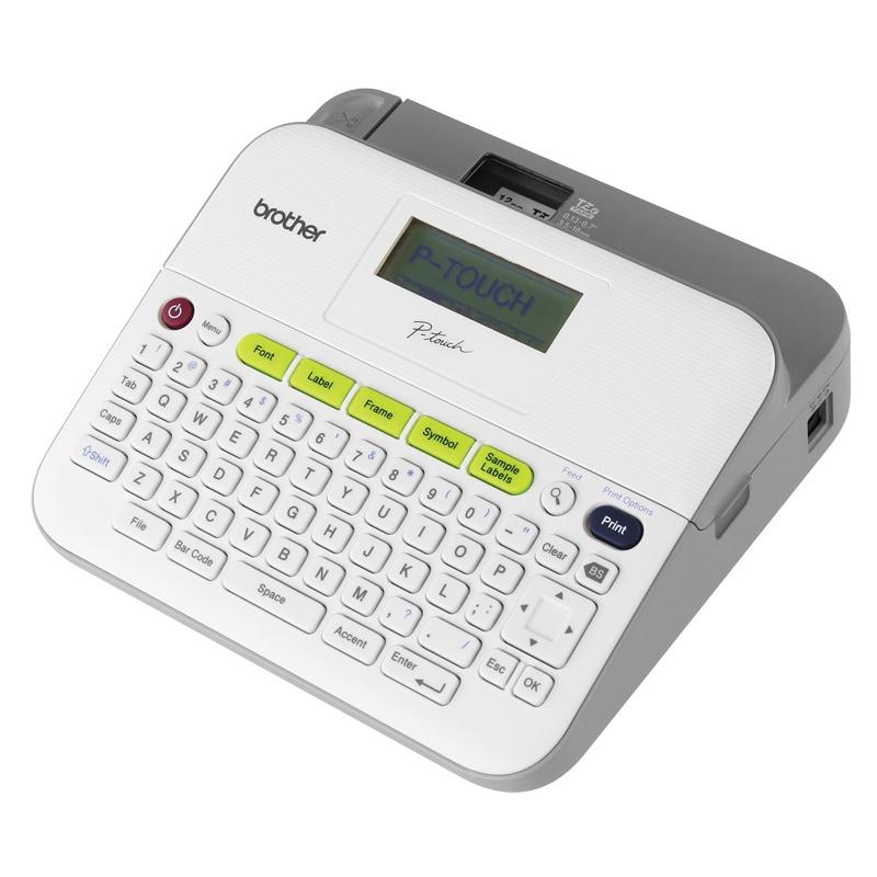 Brother P-Touch D400, Impresora de Etiquetas, Transferencia Térmica, 180 x 180DPI, Inalámbrico,Gris/Blanco — Incluye 2 Cintas TZ-231