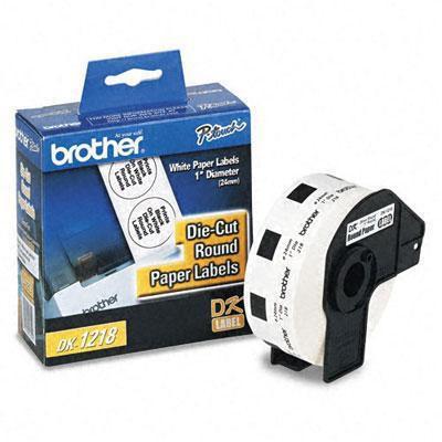 Brother Etiqueta Pre-Cortada DK-1218, 24mm, 1000 Etiquetas
