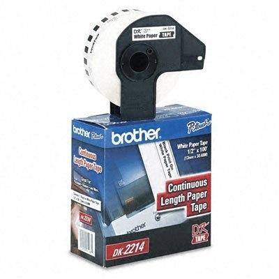 Cinta Brother DK2214 Negro sobre Blanco, 12mm x 30.4m