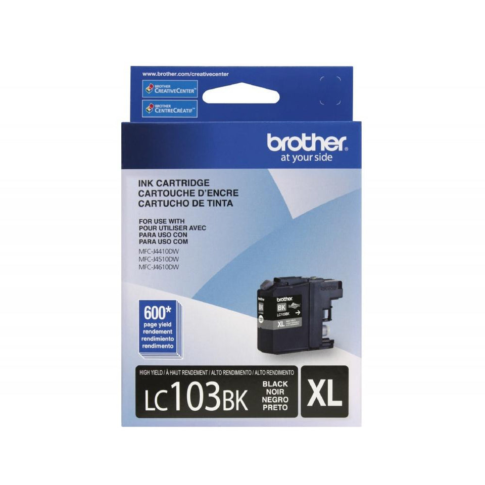 Cartucho Brother LC103BK Negro, 600 Páginas