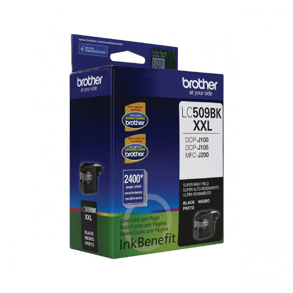 Cartucho Brother LC-509BK Negro, 2400 Páginas