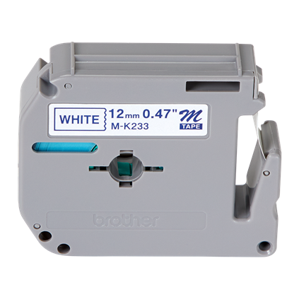 Cinta Brother MK233 Blanco sobre Azul, 1.2mm x 8m