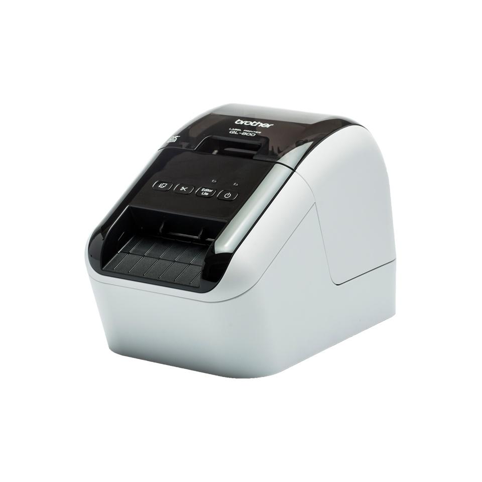 Brother QL-800, Impresora de Etiquetas, Térmica Directa, 300 x 600 DPI, USB 2.0, Negro/Gris