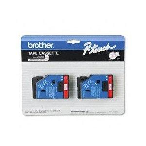Cinta Brother TC21 Rojo/Blanco, 1.2cm x 7.6m - 2 Piezas