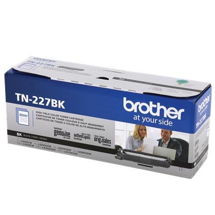 Tóner Brother TN-227BK Alto Rendimiento Negro, 3000 Páginas