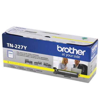 Tóner Brother TN-227Y Alto Rendimiento Amarillo, 2300 Páginas