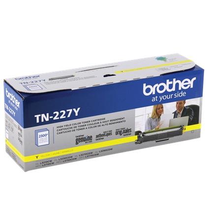 Tóner Brother TN-227Y Alto Rendimiento Amarillo, 2300 Páginas