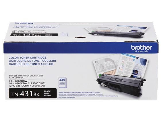 Tóner Brother TN-431BK Negro, 1800 Págin