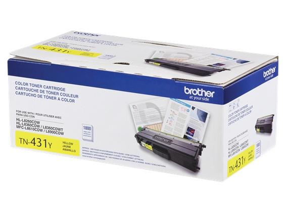 Tóner Brother TN-431Y Amarillo, 1800 Págin