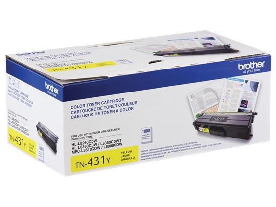 Tóner Brother TN-431Y Amarillo, 1800 Págin