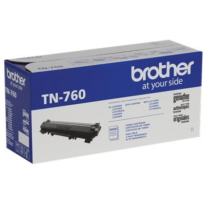 Tóner Brother TN760 Negro, 3000 Páginas