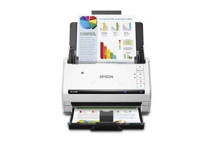 Scanner Epson DS-575W, 600 x 600DPI, Escaner Color, Escaneado Dúplex, Inalámbrico, USB 3.0, Negro/Blanco