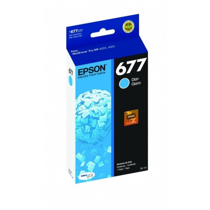 Cartucho Epson 677 Cyan, 3400 Páginas
