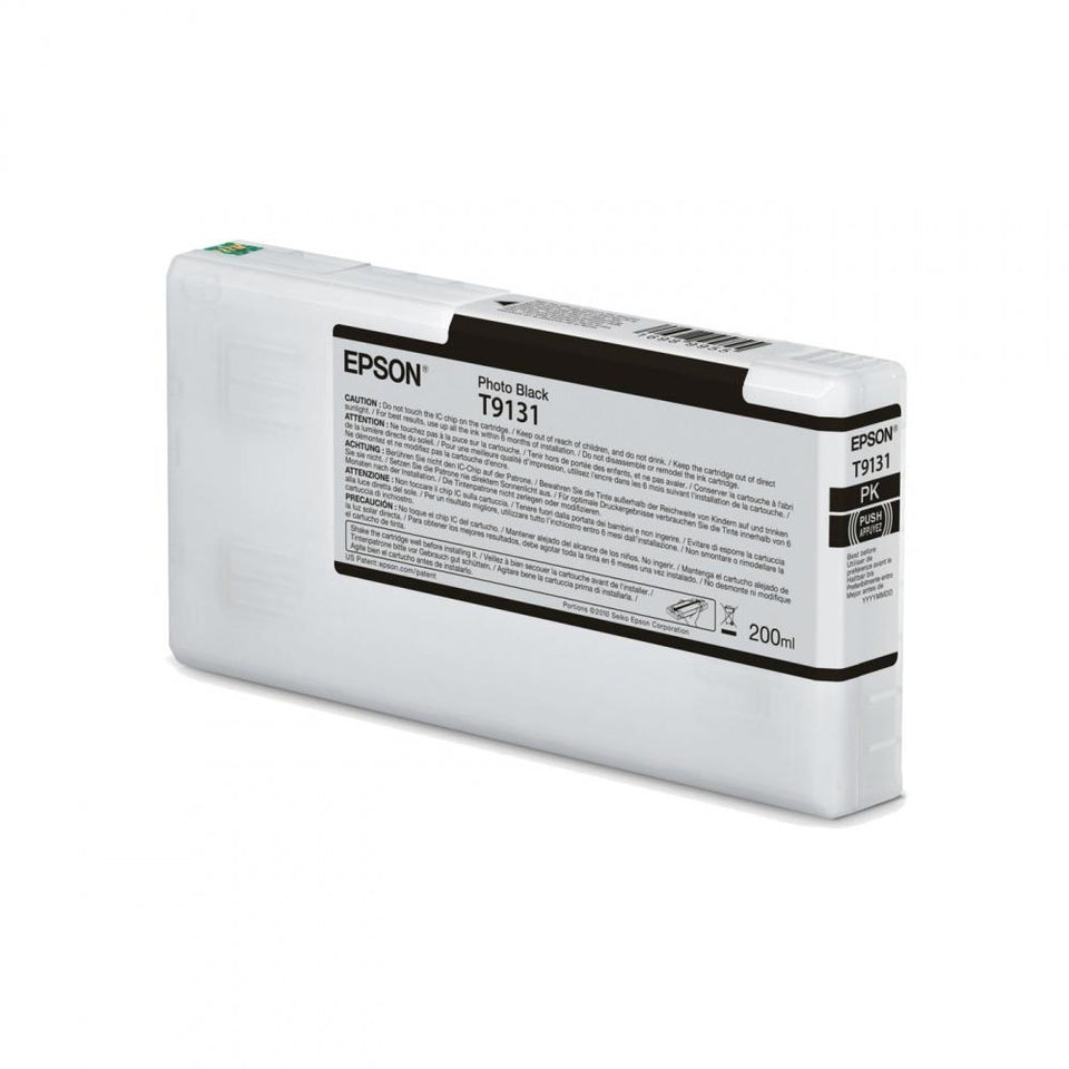 Cartucho Epson UltraChrome HD T913 Negro Fotográfico, 200ml