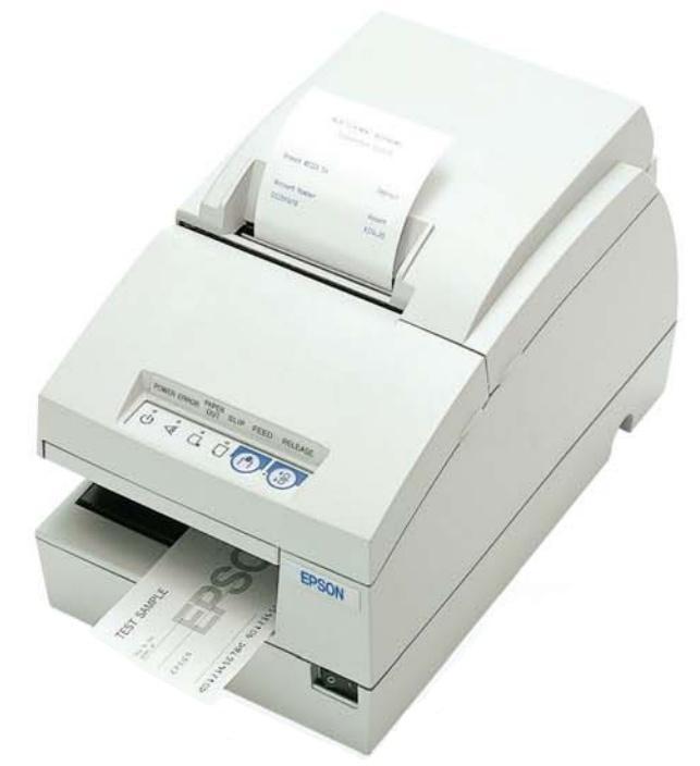 Epson TM-U675-023, Impresora de Multifunción incl. Cheques, Matriz de Puntos, Alámbrico, USB, Blanco