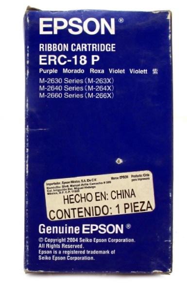 Cinta Epson ERC-18P Negro, para M-2630/M-2640/M-2660
