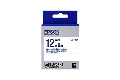 Cinta Epson LK-4WBN Azul sobre Blanco, 12mm x 9m