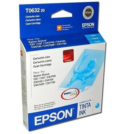 Cartucho Epson T063220 Cyan, 250 Páginas