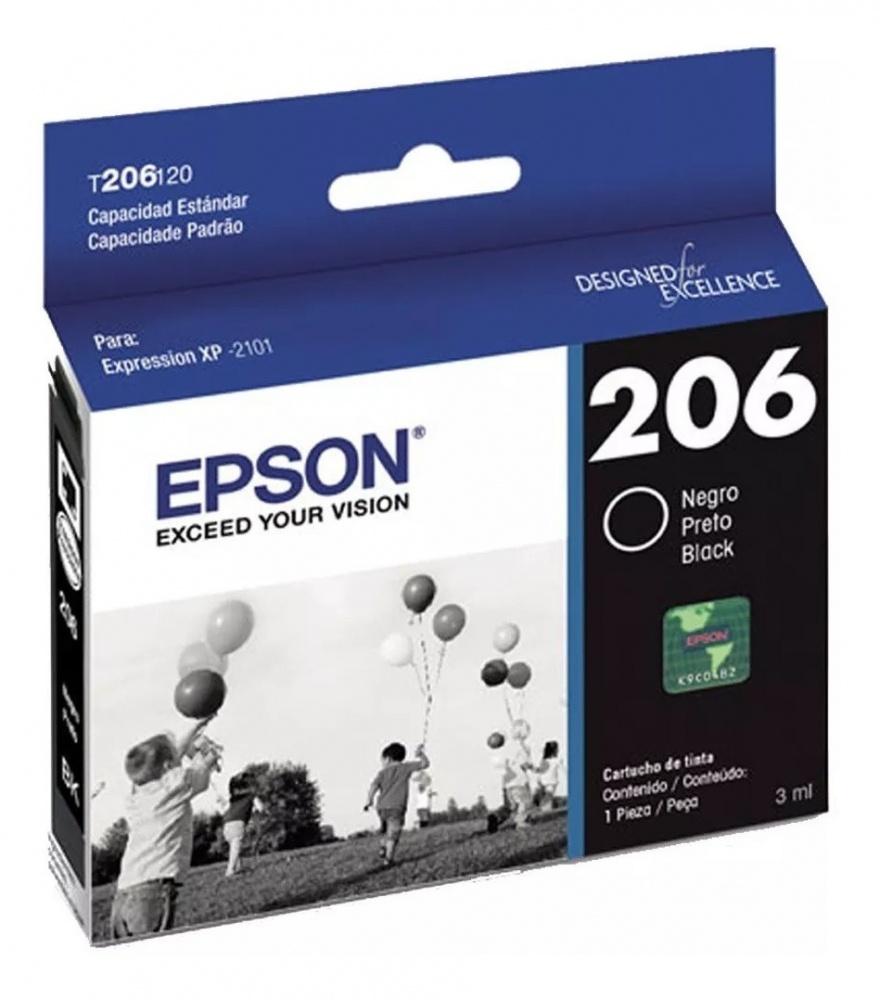 Cartucho Epson T206 Negro, 150 Páginas