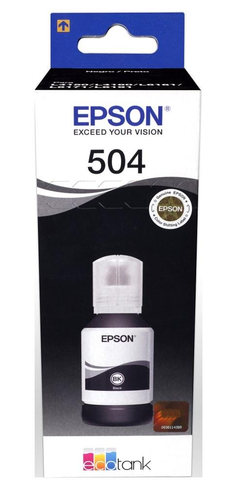 Tanque de Tinta Epson T504 Negro, 127ml