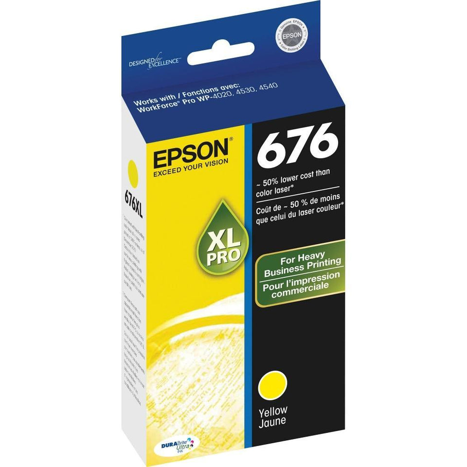 Cartucho Epson 676 XL Amarillo, 1200 Páginas