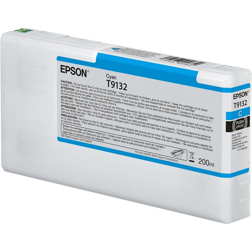 Cartucho Epson UltraChrome HD T913 Cyan, 200ml