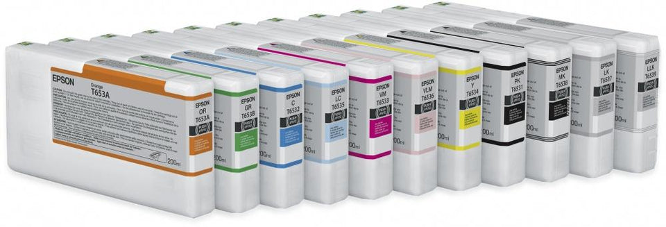 Cartucho Epson UltraChrome HD T913 Naranja, 200ml