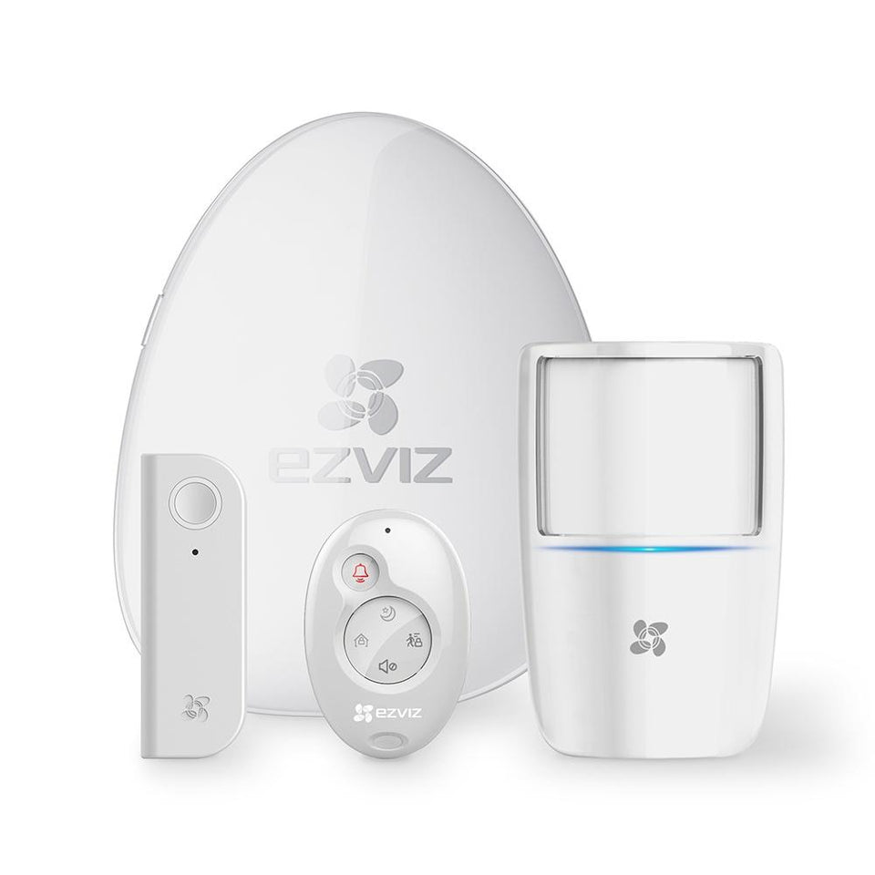 Ezviz Kit de Alarma Inteligente, BS-113-A, Inalámbrico, Incluye Hub, Sensor PIR, Contacto de Movimiento y Control Remoto