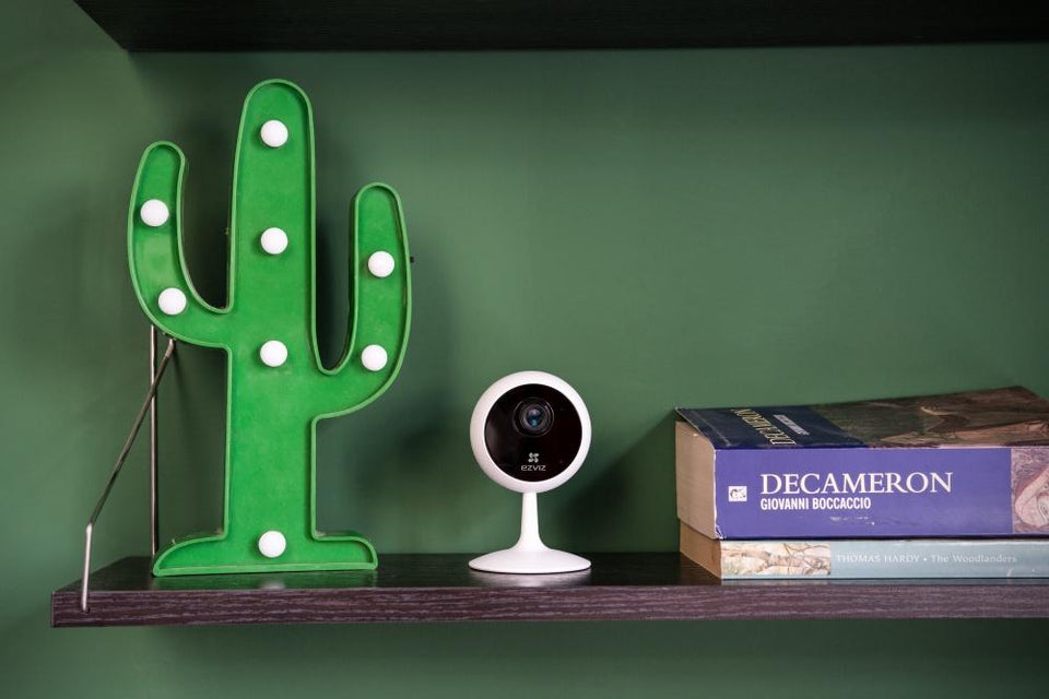 Ezviz Cámara IP Smart WiFi Esférico IR para Interiores C1C, Inalámbrico, 1920 x 1080 Pixeles, Día/Noche