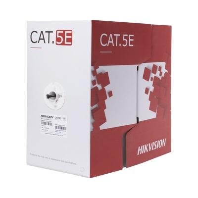 Hikvision Bobina de Cable UTP Cat5e 24 AWG, 305 Metros, Negro
