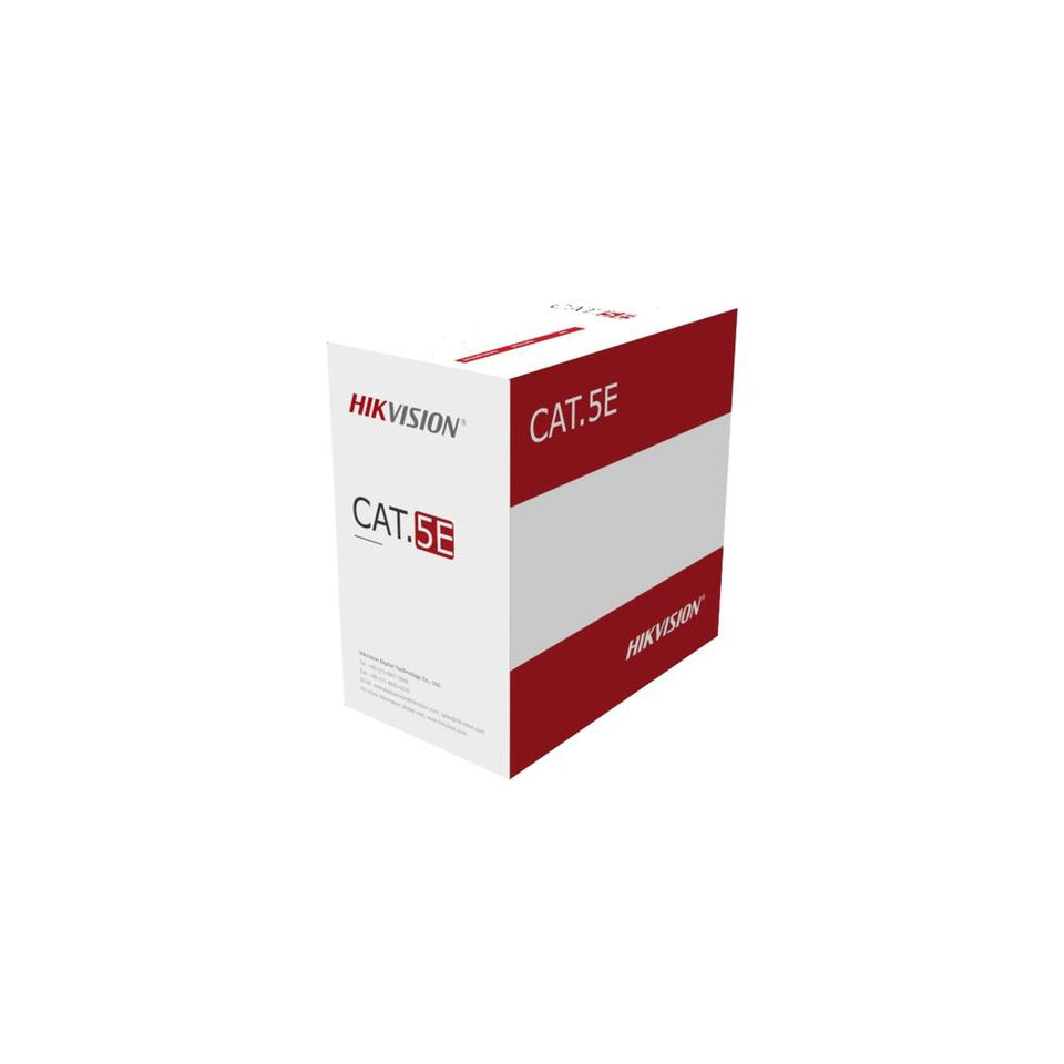 Hikvision Bobina de Cable Cat5e UTP, 305 Metros, Gris