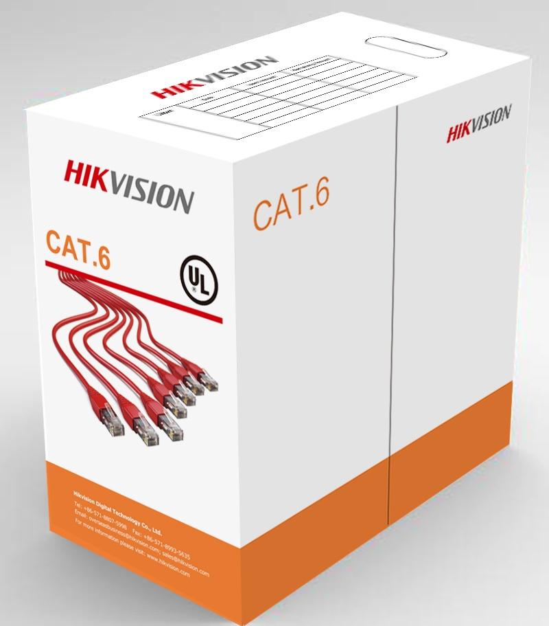 Hikvision Bobina de Cable Cat6 UTP, 305 Metros, Negro