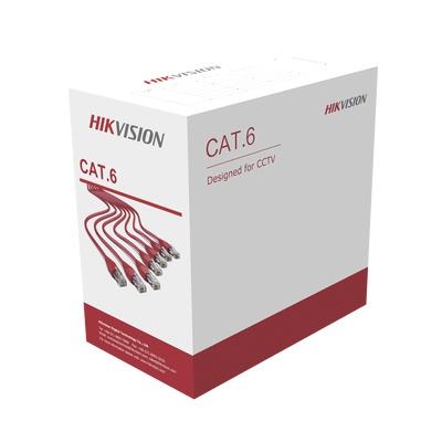 Hikvision Bobina de Cables UTP Cat6 24 AWG, 305 Metros, Gris