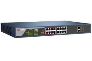 Switch Hikvision Fast Ethernet DS-3E0318P-E, 18 Puertos 10/100Mbps + 2 puertos SFP, 7.2 Gbit/s, 4000 Entradas - No Administrable