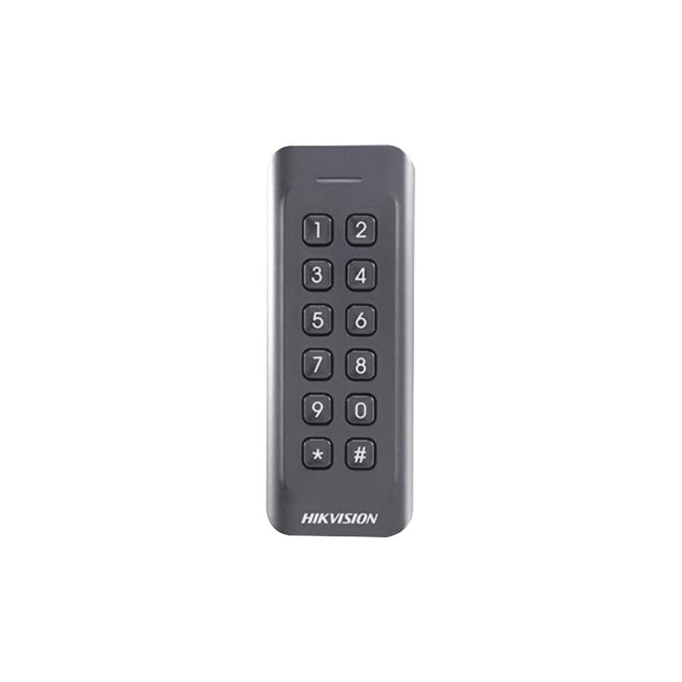 Hikvision Lector de Tarjeta Inteligente con Teclado DS-K1802EK, Wiegand, 50mm