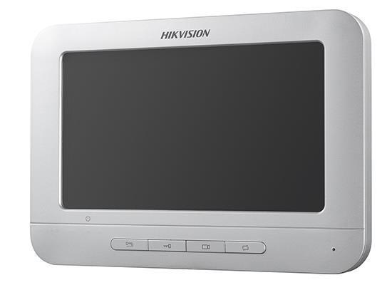 Hikvision Videoportero DS-KIS203, Monitor 7", Altavoz, Alámbrico, Gris/Blanco
