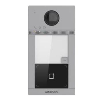 Hikvision Videoportero IP WIFI DS-KV8113-WME1, Altavoz, Inalámbrico, Negro/Gris