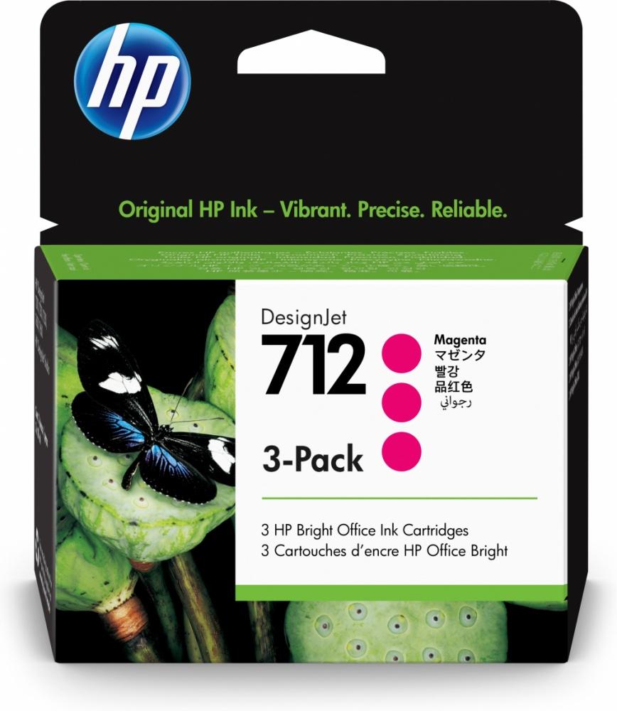 Cartucho HP DesignJet 712 Magenta, 29 ml - 3 Piezas