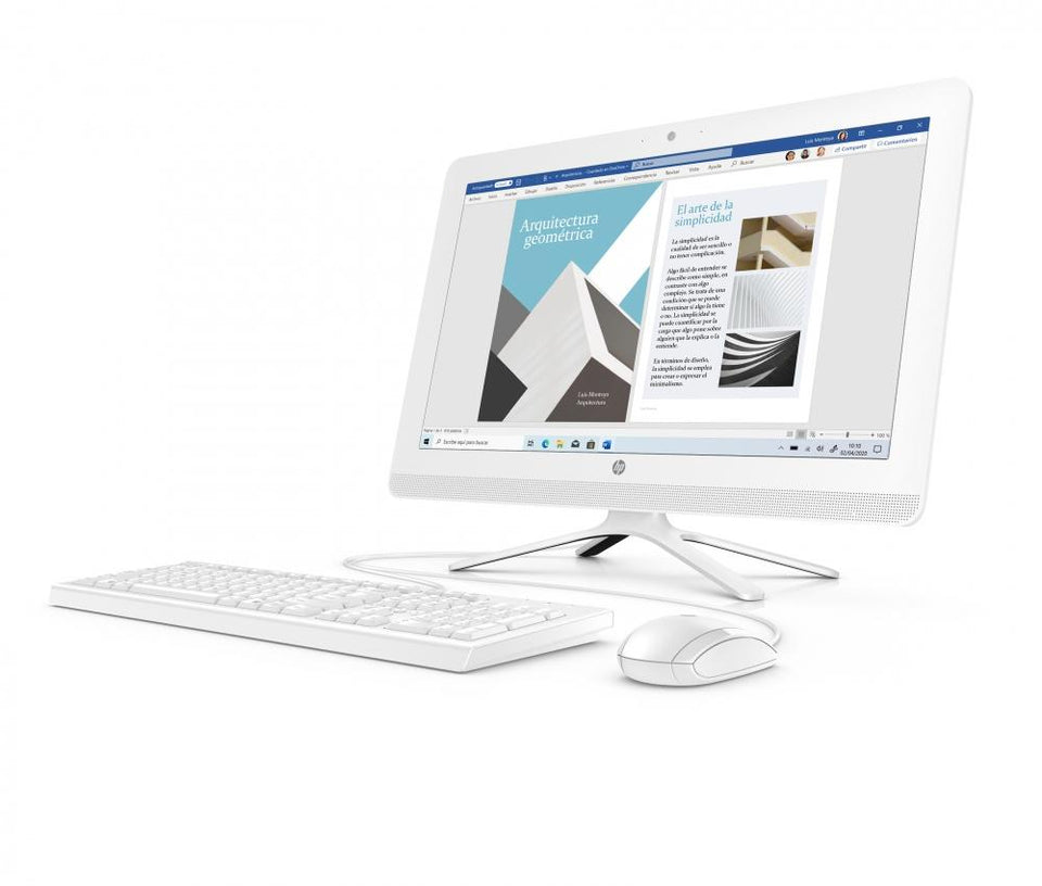 HP Pavilion 22-b402la All-in-One 21.5" Intel Celeron J3060 1.60GHz, 4GB, 500GB, Windows 10 Home 64-bit, Blanco