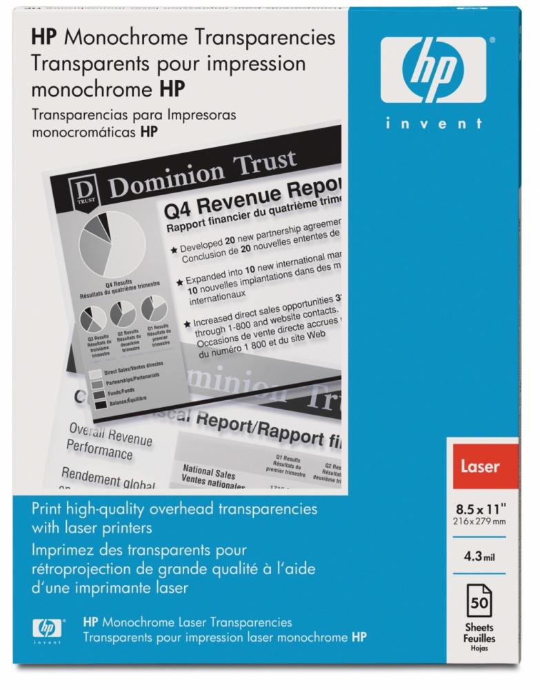 HP Papel Acetato 92296T, 50 Hojas de Tamaño Carta