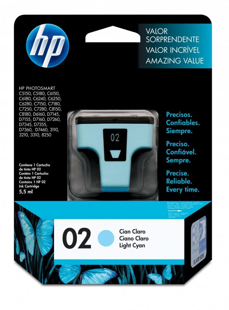 Cartucho HP 02 Cyan Claro