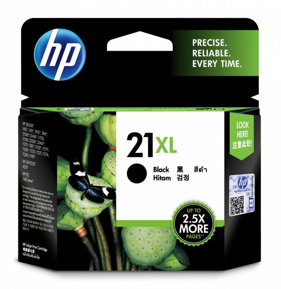 Cartucho HP 21XL Negro, 475 Páginas