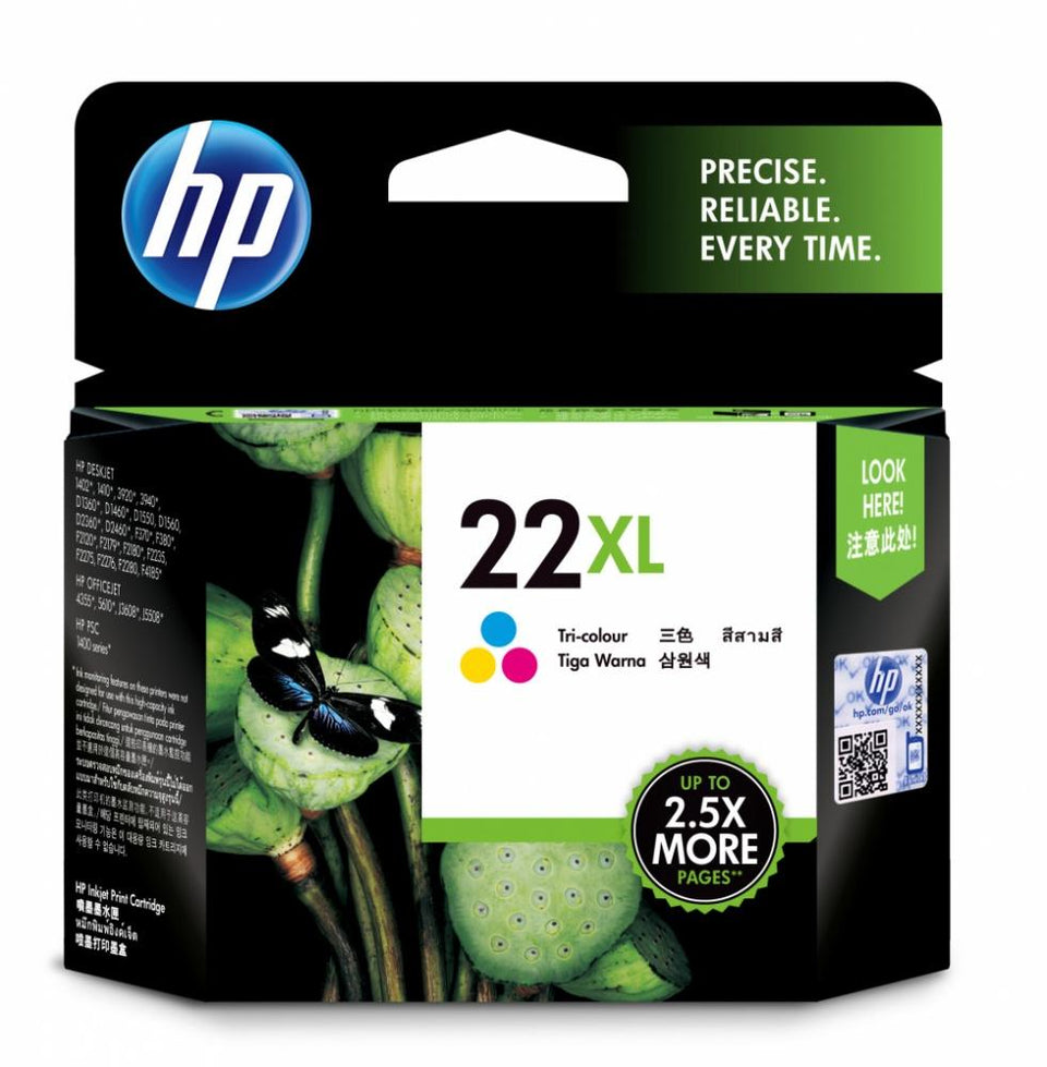 Cartucho HP 22XL Tricolor, 415 Páginas