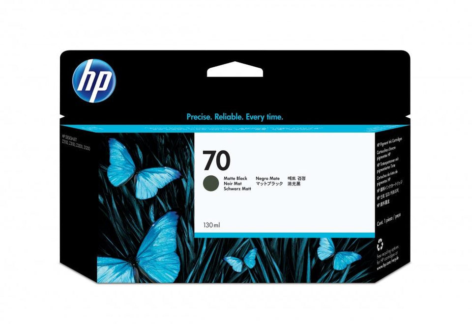 Cartucho HP 70 Negro Mate 130ml