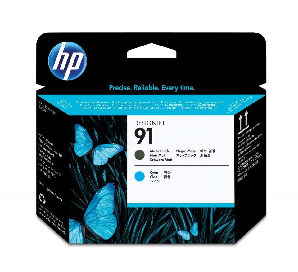 Cabezal HP 91 Negro Mate/Cyan